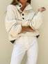 'Brigid' Cropped Waffle Knit Sweater - Celes Fashion
